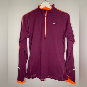 Nike Running women's Quarter Zip long‎ sleeve dri-fit pullover Size M